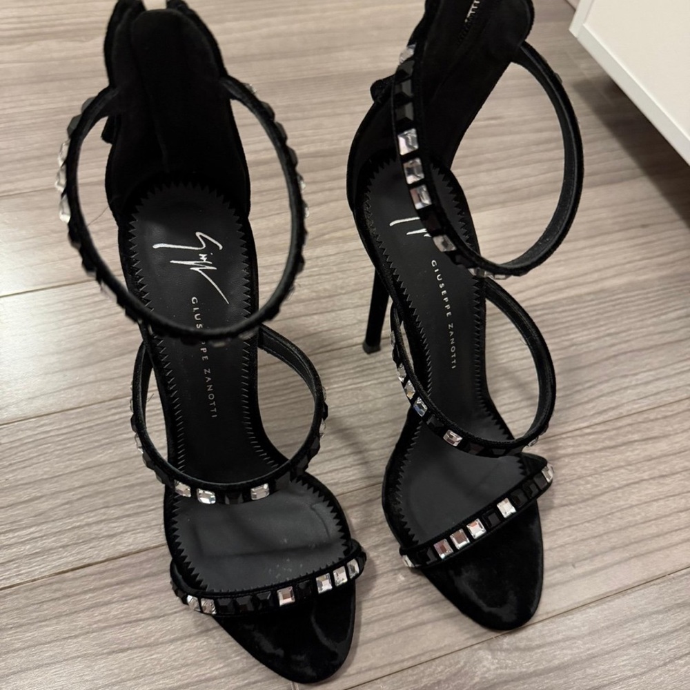 Giuseppe Zanotti Black Embellished Heels